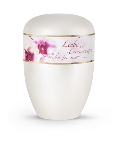 Naturstoffurne Edition Poesie, Dekor Orchidee