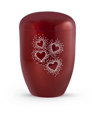 Naturstoffurne Karat, Rubin, Herzen Crystal