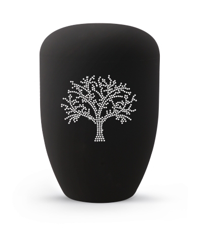 Naturstoffurne Karat, Samtton "Tiefschwarz", Baum