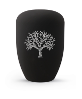 Naturstoffurne Karat, Samtton "Tiefschwarz", Baum