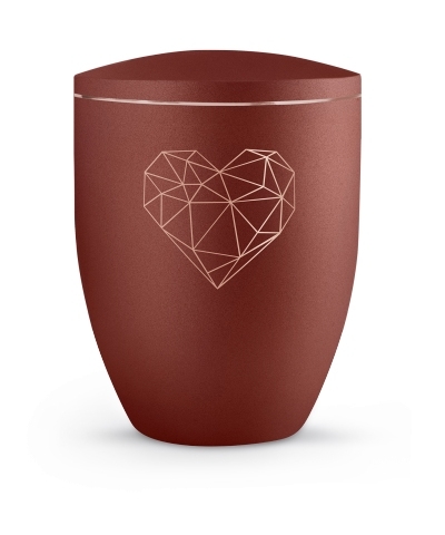 Naturstoff-Urne Edition Geometric, velvet rubin