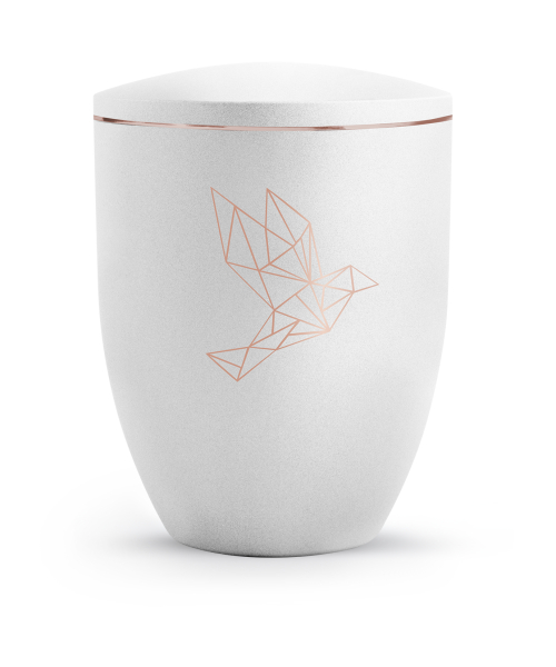 Naturstoffurne Edition Geometric, wei&szlig;