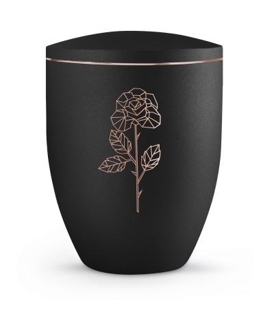 Naturstoff-Urne Edition Geometric, velvet schwarz