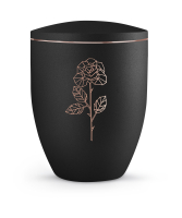Naturstoff-Urne Edition Geometric, velvet schwarz