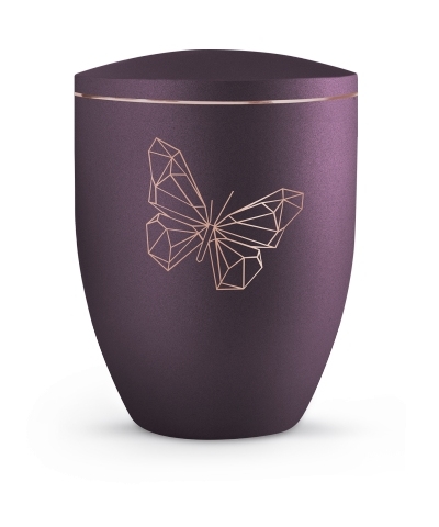 Naturstoff-Urne Edition Geometric, velvet berry