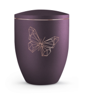 Naturstoff-Urne Edition Geometric, velvet berry