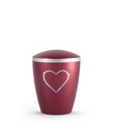 Naturstoff-Urne Naturstoff, perlmutt weinrot