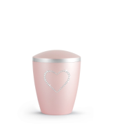 Naturstoffurne Rose, Swarovski-Kristalle