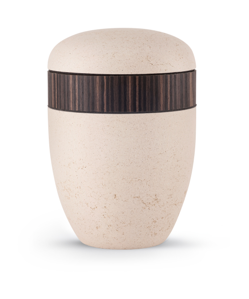 Naturstoffurne Edition Pierre cremefarbene