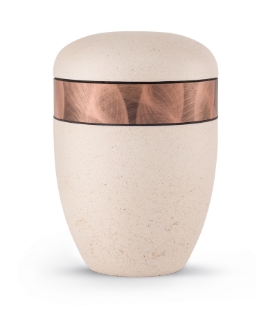 Naturstoffurne Edition Pierre cremefarbene