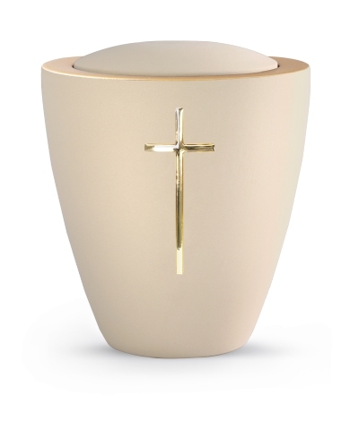 Keramikurne Samton "Creme", mit mattiertem
