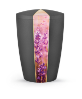 Naturstoffurne Flora, Anthrazit, Motiv