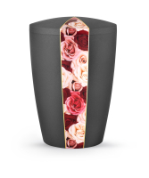 Naturstoffurne Flora, Anthrazit, Motiv