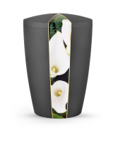 Naturstoffurne Flora, Anthrazit, Motiv