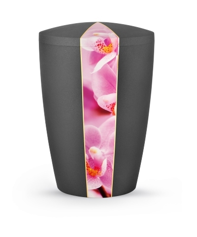 Naturstoffurne Flora, Anthrazit, Motiv