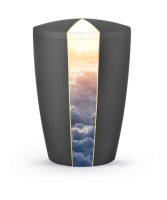 Naturstoffurne Firmament, Anthrazit, Motiv