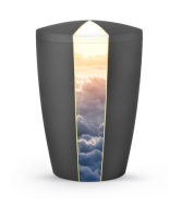 Naturstoffurne Firmament, Anthrazit, Motiv