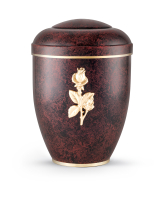 Naturstoffurne Edition Rustica von Hand rot