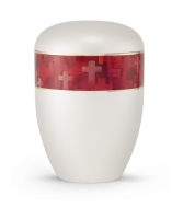 Naturstoffurne Edition Rouge perlmutt wei&szlig;,