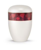 Naturstoffurne Edition Rouge perlmutt wei&szlig;,