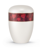 Naturstoffurne Edition Rouge perlmutt wei&szlig;,