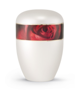 Naturstoffurne Edition Rouge perlmutt wei&szlig;,