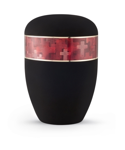Naturstoffurne Edition Rouge tiefschwarz