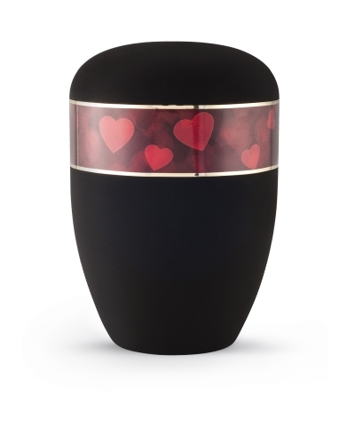 Naturstoffurne Edition Rouge tiefschwarz