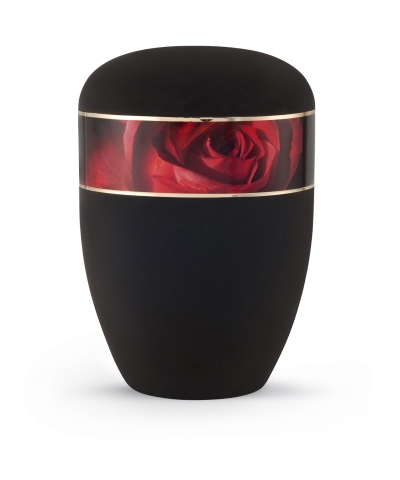 Naturstoffurne Edition Rouge tiefschwarz