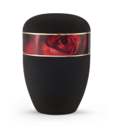 Naturstoffurne Edition Rouge tiefschwarz