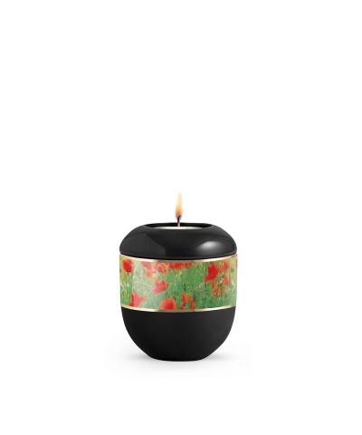 Porzellanurne Fleur Noire, Design Mohn -