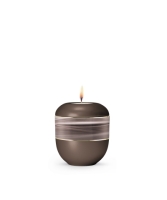 Porzellanurne Wave, perlmutt Chocolat, Motiv Wellen