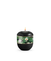 Porzellanurne Fleur Noire, Design Seerosen -