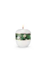 Porzellanurne Fleur Blanche, Design Seerosen -