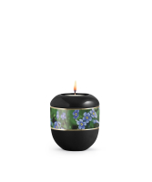 Porzellanurne Fleur Noire, Design Vergissmeinnicht