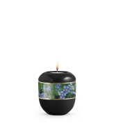 Porzellanurne Fleur Noire, Design Vergissmeinnicht