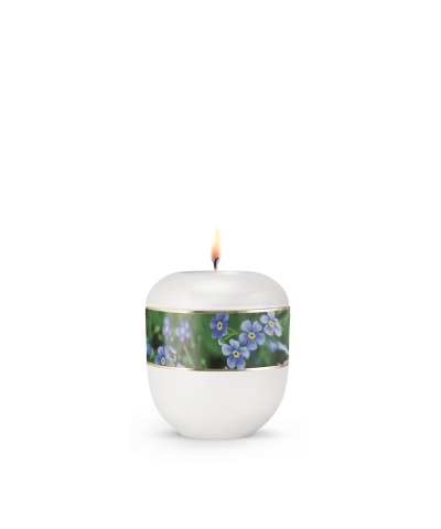 Porzellanurne Fleur Blanche, Design Vergissmeinnicht