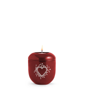 Porzellanurne Karat, Rubin, Herzen Crystal -