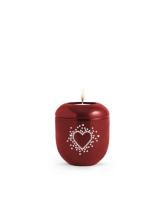 Porzellanurne Karat, Rubin, Herzen Crystal -