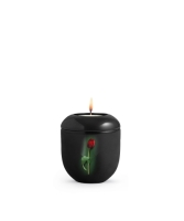Porzellanurne Fleur Noire, Design Tulpe -