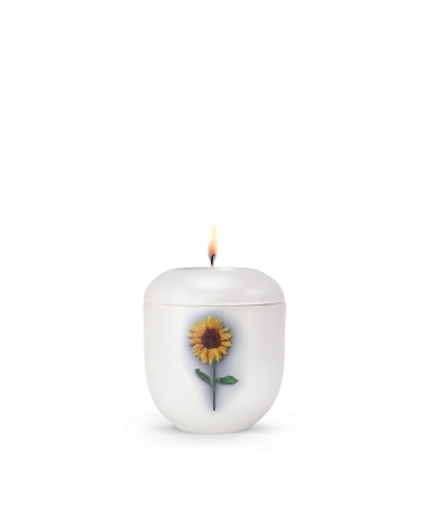 Porzellanurne Fleur Blanche, Design Sonnenblume
