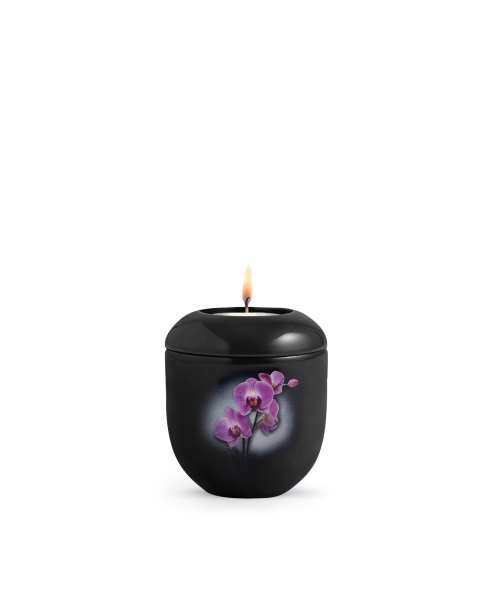 Porzellanurne Fleur Noire, Design Orchidee -
