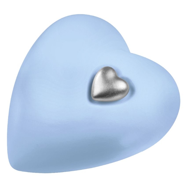 AQUA HERZ BIO-LEHM Memory atlantikblau silber
