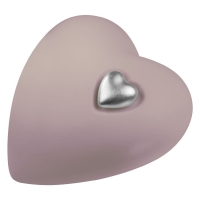 HERZ BIO-LEHM Memory altrosa silber
