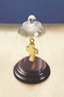 St&uuml;lpglas mit Marmorsockel zur Aufbewahrung