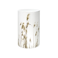 FLORA BIO-LEHM Urne Schilf wei&szlig;