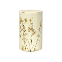FLORA BIO-LEHM Urne Silberblatt sandbeige