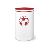 FUSSBALL RONDO BIO-LEHM Urne rot-wei&szlig;