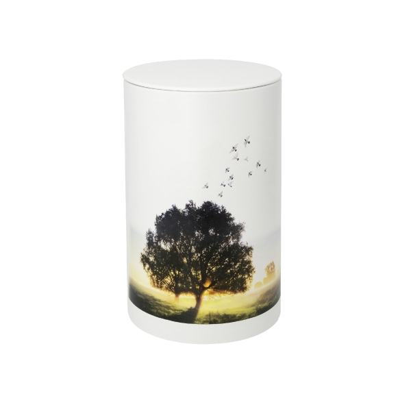 RUHEBAUM BIO-LEHM Urne Luft wei&szlig;