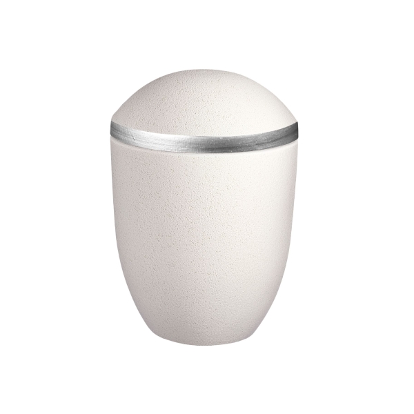 PURE BIO-LEHM Urne carrara silber